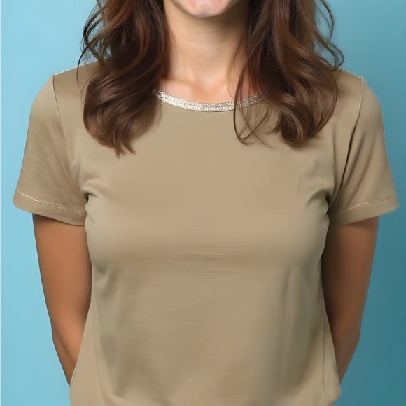 Worthington Tops - Worthington Beige Sleeveless Top